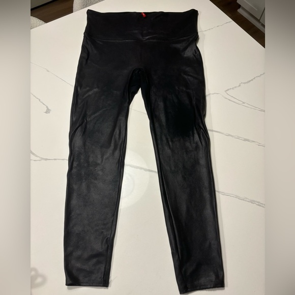 Spanx Black Faux Leather Leggings 3xl - Picture 5 of 6